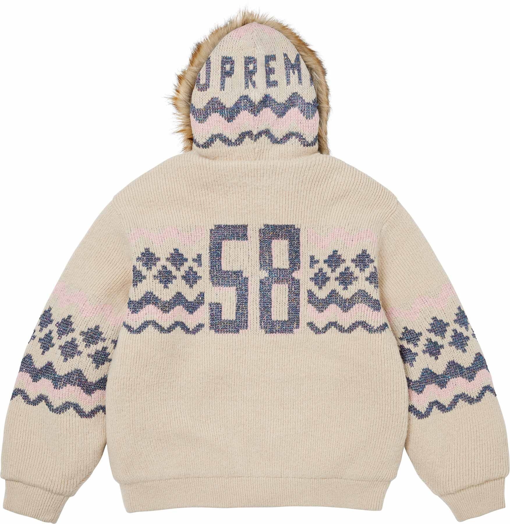 Sequin Lined Hooded Zip Up Sweater view 8